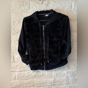 DKNY Faux Fur And Fleece Jacket-Ladies Medium
